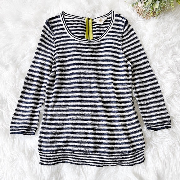 Anthropologie Tops - Anthropologie | Striped Textured Top Size Large